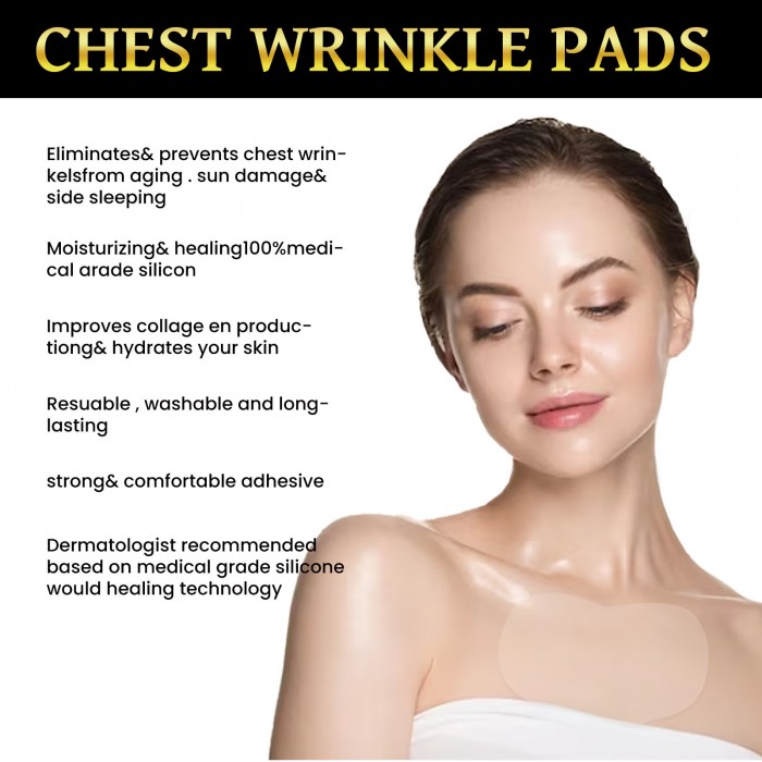 Breast anti-wrinkle patch (3 boxes of value pack) Reduce breast wrinkles Moisturize and firm cleavage skin Moisturizing silicone patch