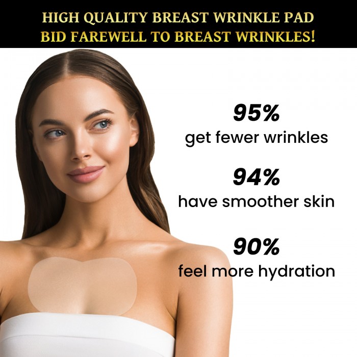 Breast anti-wrinkle patch (3 boxes of value pack) Reduce breast wrinkles Moisturize and firm cleavage skin Moisturizing silicone patch